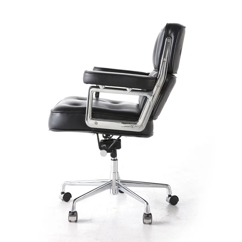 

Contemporary Black genuine Leather Executive chair Manager chair, Brown