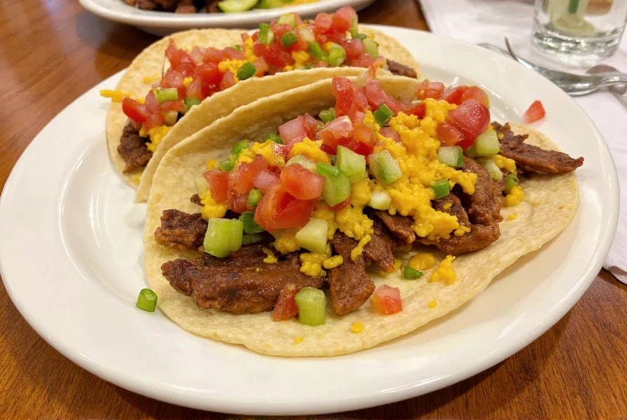Platter of various Mexican dishes
