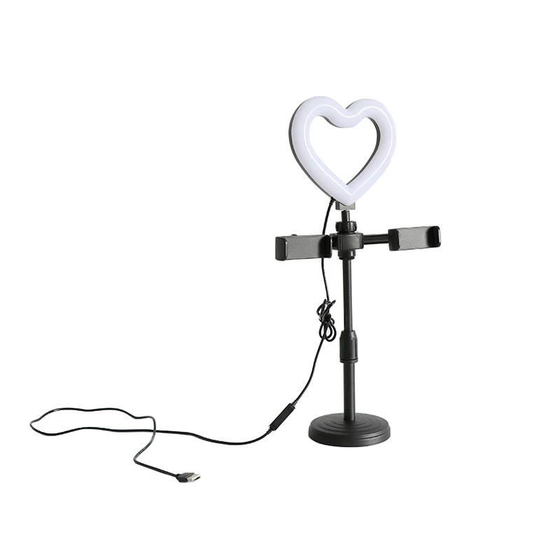 

Factory direct desktop ring light heart ring light with phone holder