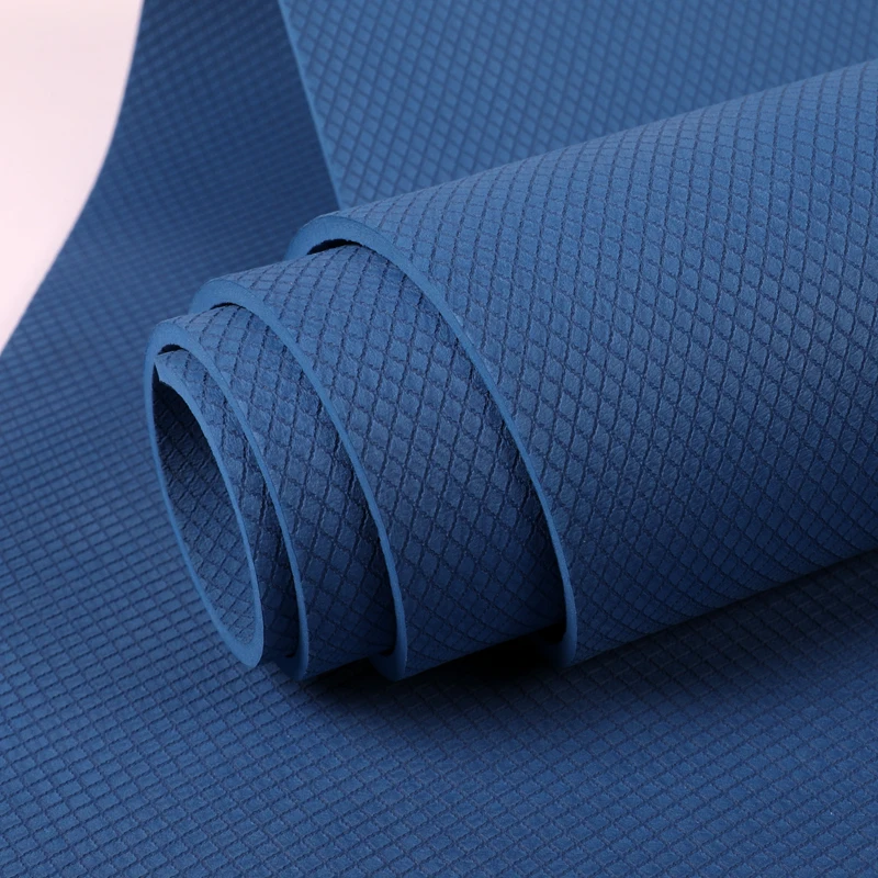 

7mm Tpe Exercise Private Label Fitness Monochrome Yoga Mat, Black and blue