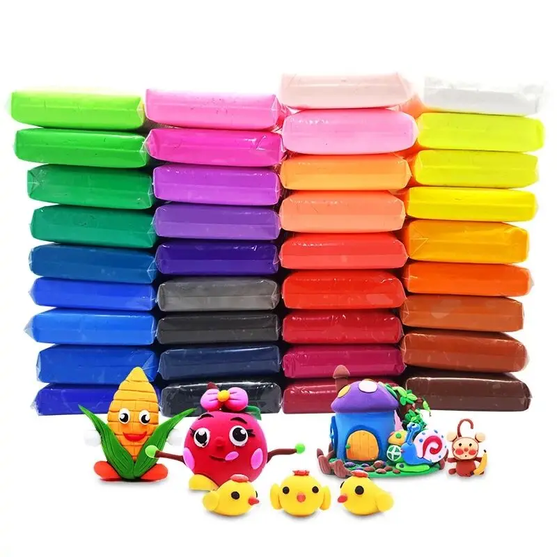 
36 Colors Non toxic Self Sealing Bag Air Dry Polymer Super Light Clay  (62275771760)