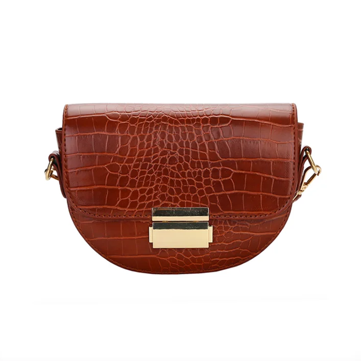 

Latest Fashion half-moon PU Leather Lady Crossbody Bag Crocodile Grain Leather Sling Shoulder Bag Purse for Girls daily use, Customized color