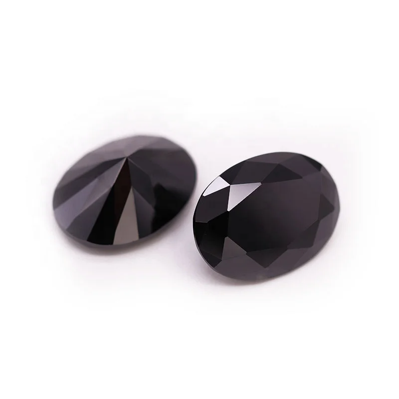 

100pcs/lot Oval Shape Black Diamond Price Per Carat,CZ Loose Black Diamond Beads