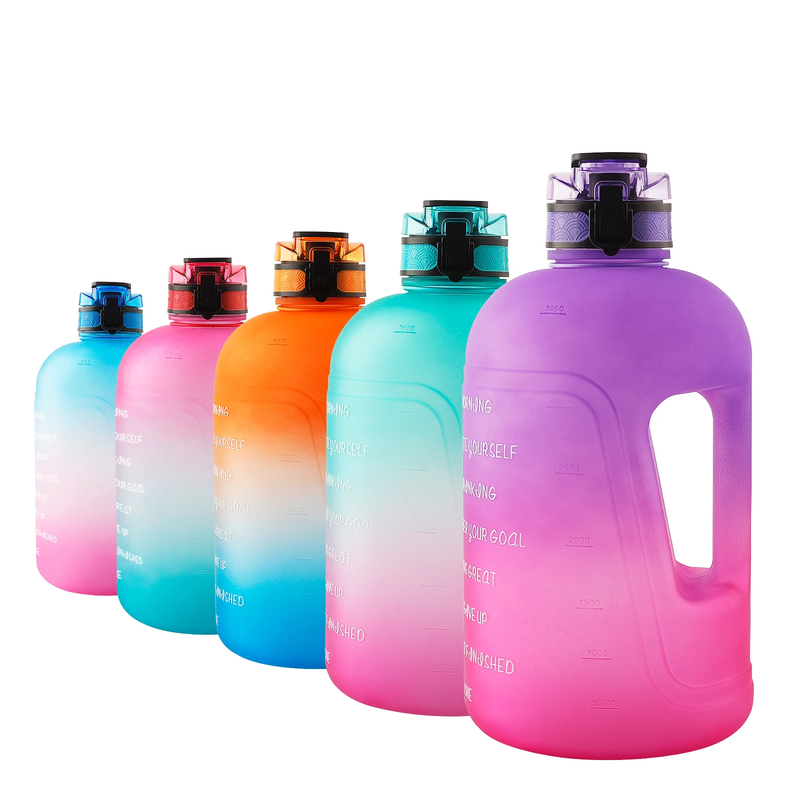 

128 OZ Plastic Water Bottle 1 Gallon Cross-border E-commerce BPA Free Custom Logo Sports Food Grade with Handle Portable 3.78L, Customized color