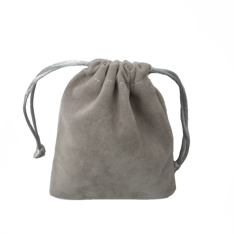 

Drawstring Bags Set Small Grey Storage Bag Cloth Bag Flannel for Gua Sha Board and Ditty Gift