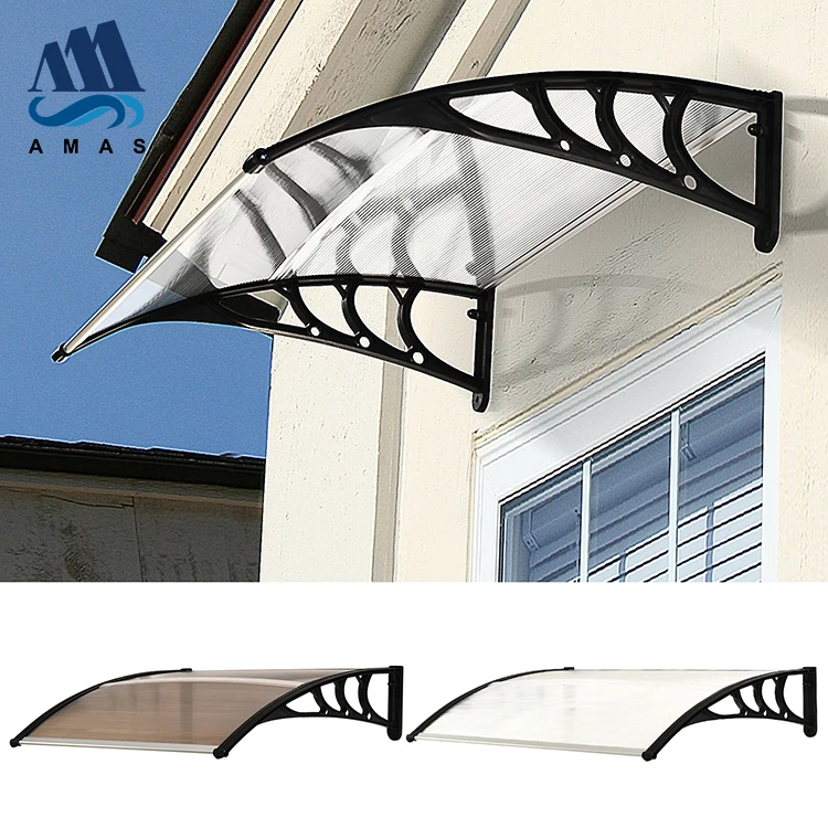 

Amas aluminum frame white polycarbonate canopy thermal insulation polycarbonate sheet door cheap window front awning, Customized colors