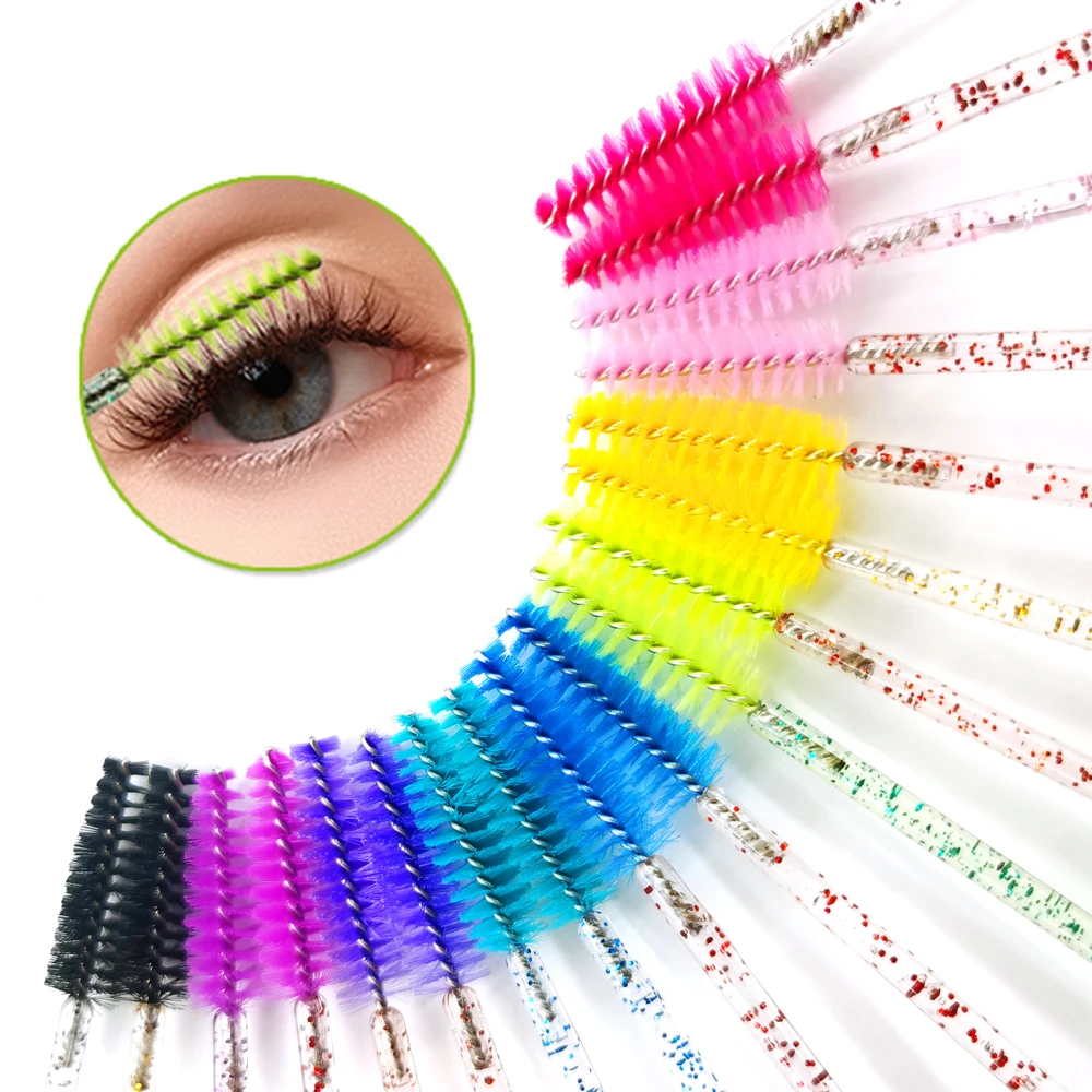 

Wholesale Eyebrow Lash Cleansing Brush Private Label Disposable Mascara Wand Eyelash Extension Brushes Lash Extension Brash, Multi colors