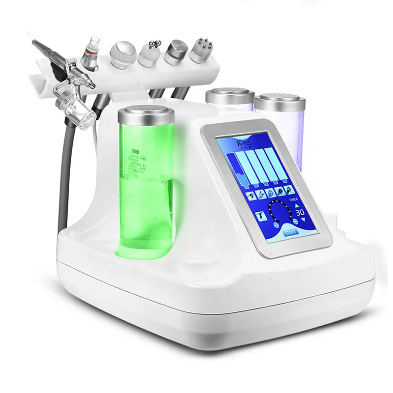 

Hot sale Hydro facial machine h2o2 6 in 1 hydrofacials dermabrasion oxygen jet hydra face skin deep cleaning small bubble