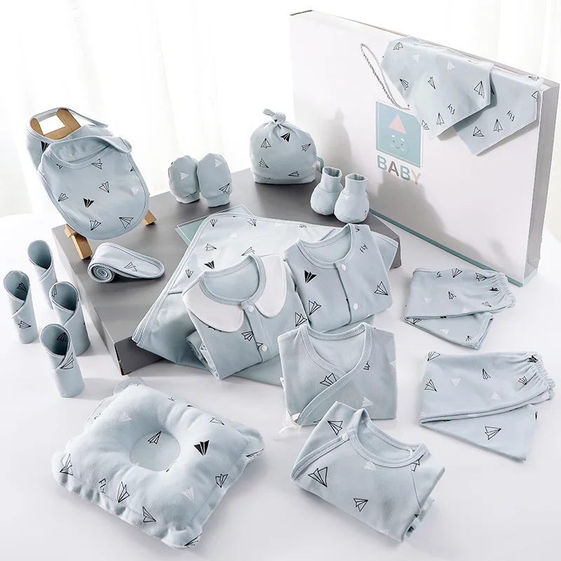 

Baby Gift Box Newborn Clothes Baby Romper Sets Newborn Supplies Full Moon Gift Set Packaging, As pictures