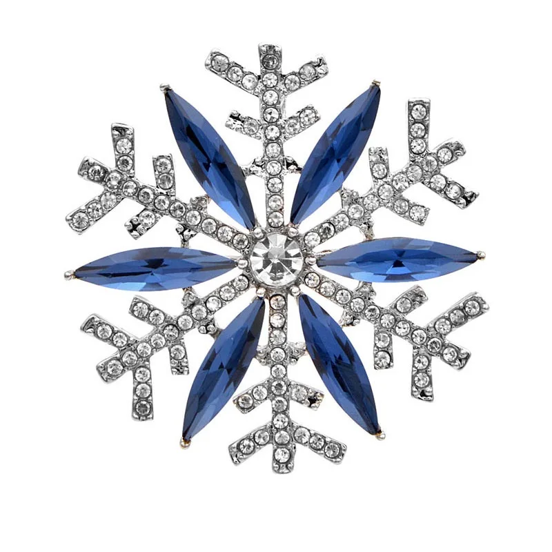 

2 Styles Avaibale Rhinestone Snowflake Brooch Autum Winter Design Fashion Party Brooches High Quality Accessories