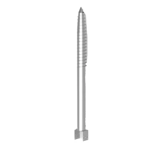 PV Helical Pile Galvanized Ground Bracket System