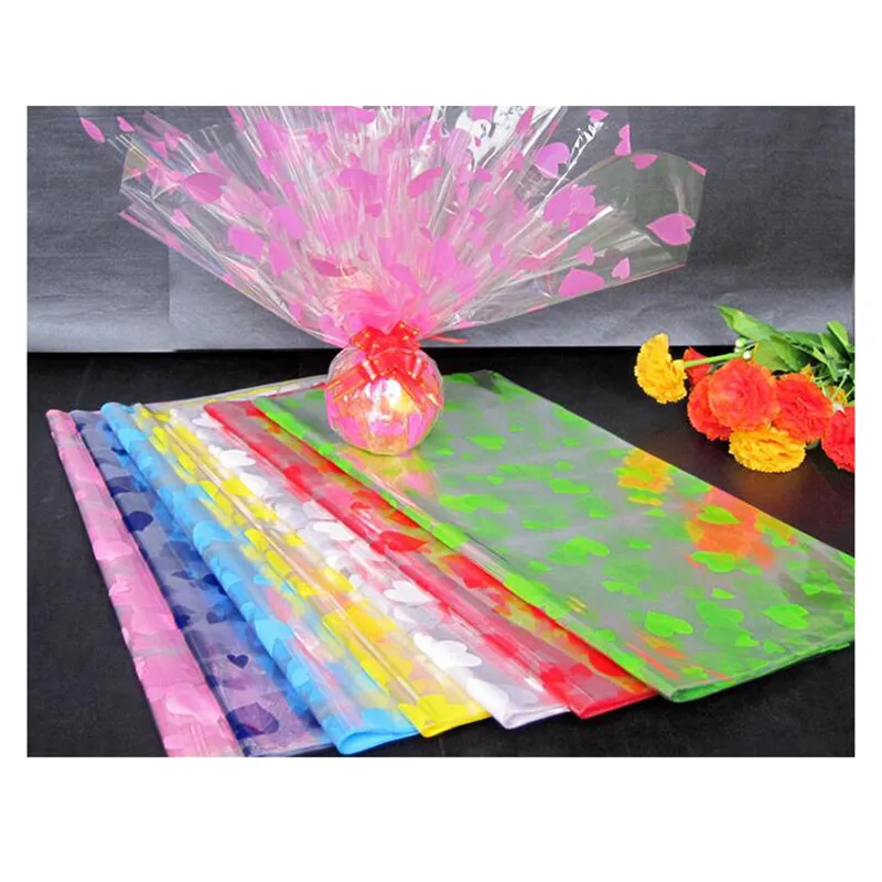 Clear Colorful Red Transparent Wrapping Cellophane Paper For Gift Buy