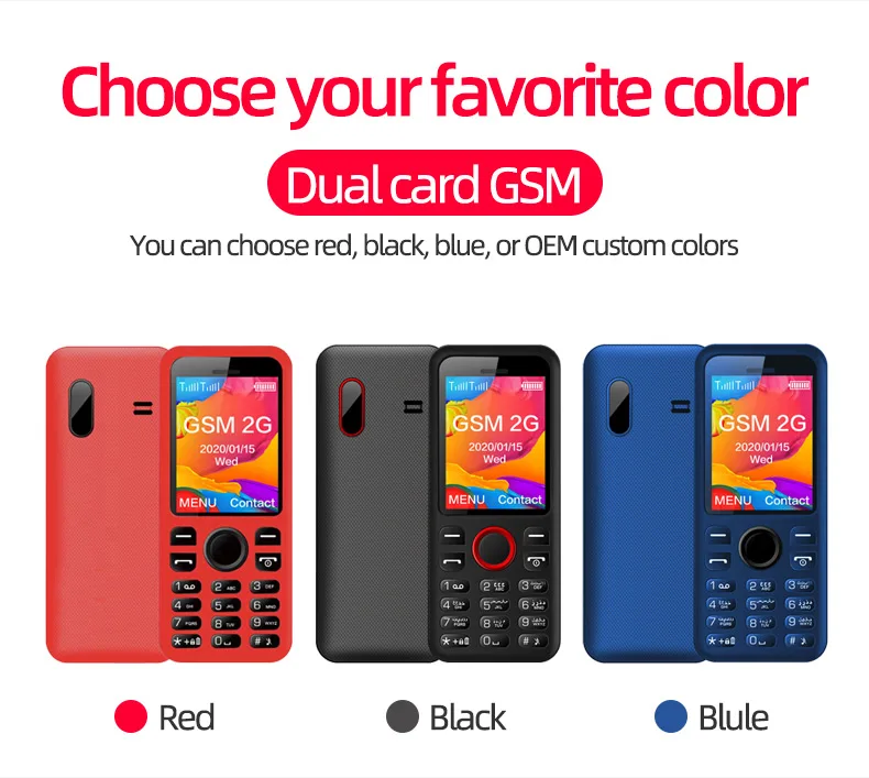 

Newest 1.8 Inch Very Cheap Mobile Phones In China Original for H1A, Black, blue, red, ,