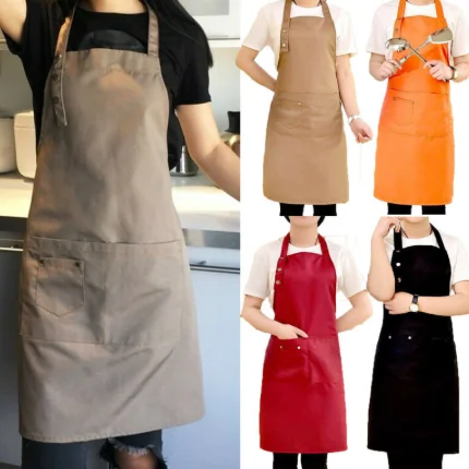 

Wholesale Custom Logo Cotton Polyester Waterproof Chef Cooking Aprons Sleeveless Apron, Black/customized