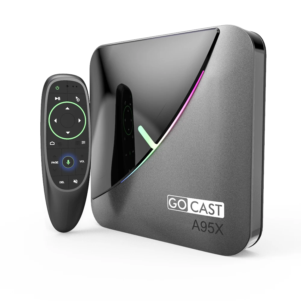 

Gocast A95X F3 RGB Light TV Box Android 9.0 4GB 64GB Amlogic S905X3 Box 8K HD 2.4/5G Wifi Netflix streaming 4K Android Tv Box
