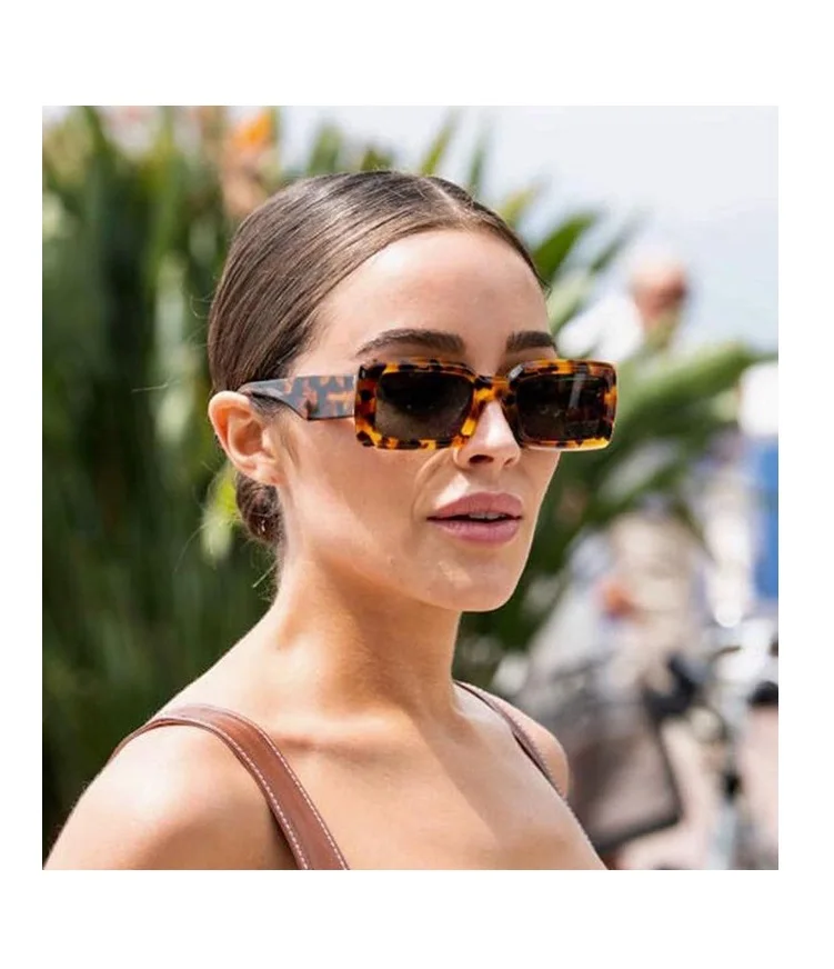 

2021 Fashion Green Rectangle Sunglasses Women Brand Designer Trendy Sun Glasses Square Shades Sunglasses 2021 Women, Any colors