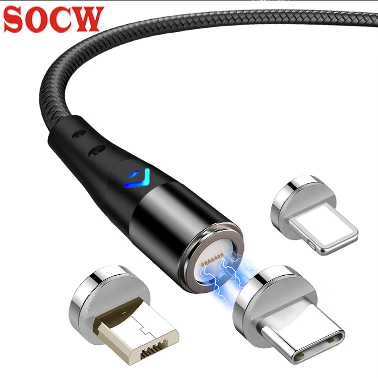 

OEM Dropshipping Phone Use Mobile Phone Magnet Cable Magnetic Kable For Android Type-C Fast Charging Cable 3 in 1, Customised