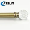 CATSUN Fancy Diamond Shape Crystal Curtain Poles Finials With Good Quality AB Color Curtain Rod Accessories For Window