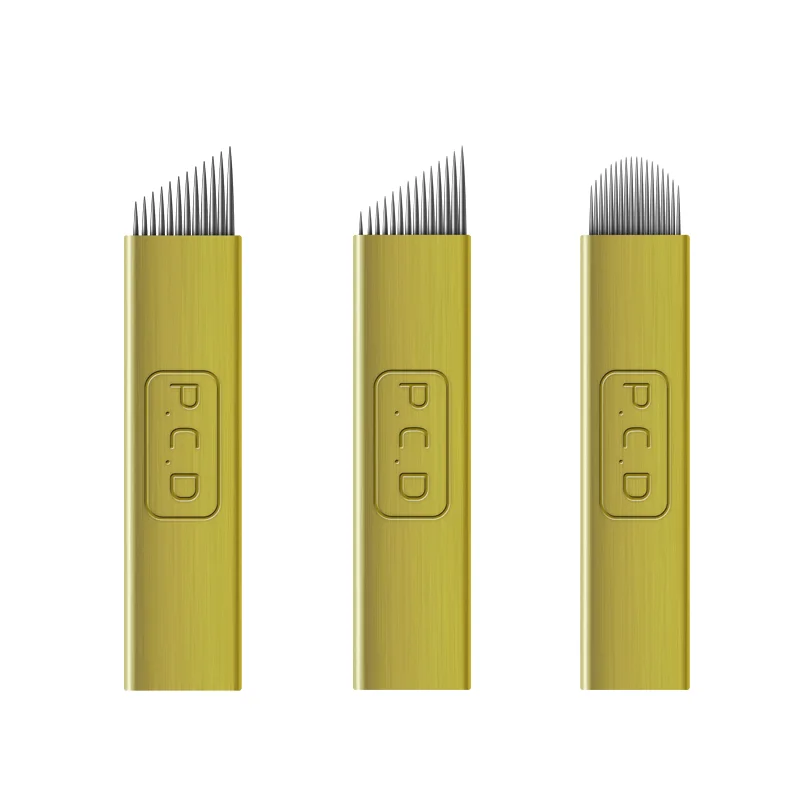 

Lushcolor Microblading Needles Hard Disposable Microblade for Disposable Microblading Pen, Golden