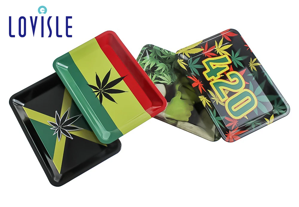 Light Up Rolling Trays Weed Tray Rolling Metal Oem & Odm Service From Factory Directly