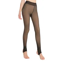 

Bulk winter thick thermal warm seamless plain beige fleece lined leggings for women