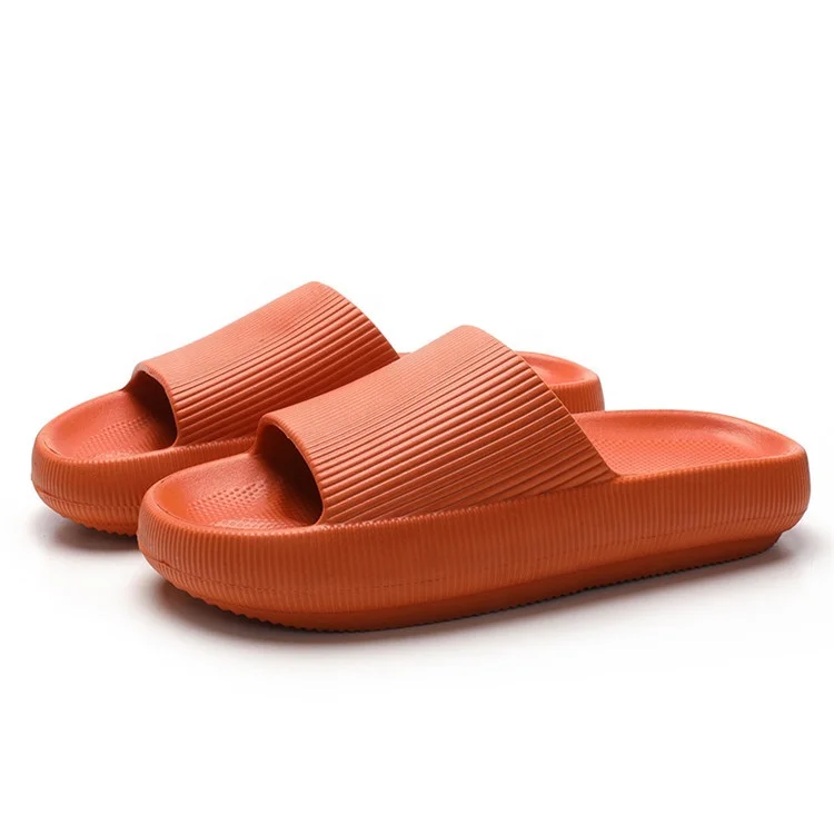 

House Slippers Women Men Slides Sandals Non-slip Bathroom Shoes Flat EVA Thick Sole Slippers, Custom