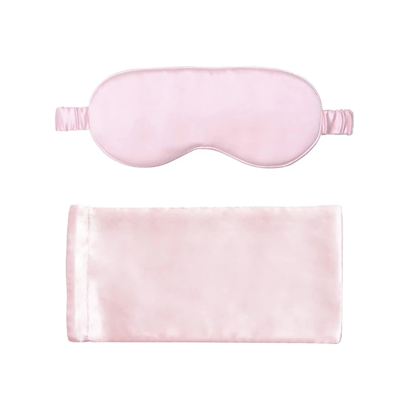 

Eco-friendly Skin Care Ultra Soft Pink 100% Mulbery Silk Eyemask 22MM with Satin Bag, Customized color