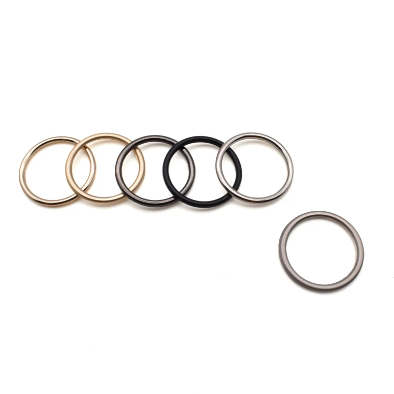 

2022 new ladies handbag accessories O-ring zinc alloy hip hop hollow core ring, Gold, silver, black nickel, black, matte silver, matte gold