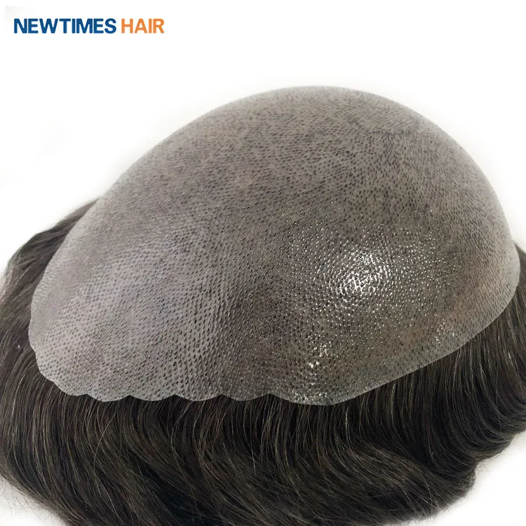 

new times hair stock thin skin silk top base human hair men toupee system prosthesis wigs