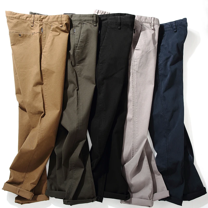 

SABIN factory RTS wholesale pantalones de hombre men high quality custom fashion cotton twill trouser slim fit khaki chino pants, 5 colors