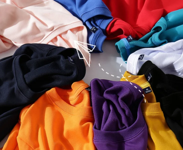 

Custom logo 300gsm terry fabric regular shoulder crew neck sweatshirt for women men unisex, In available