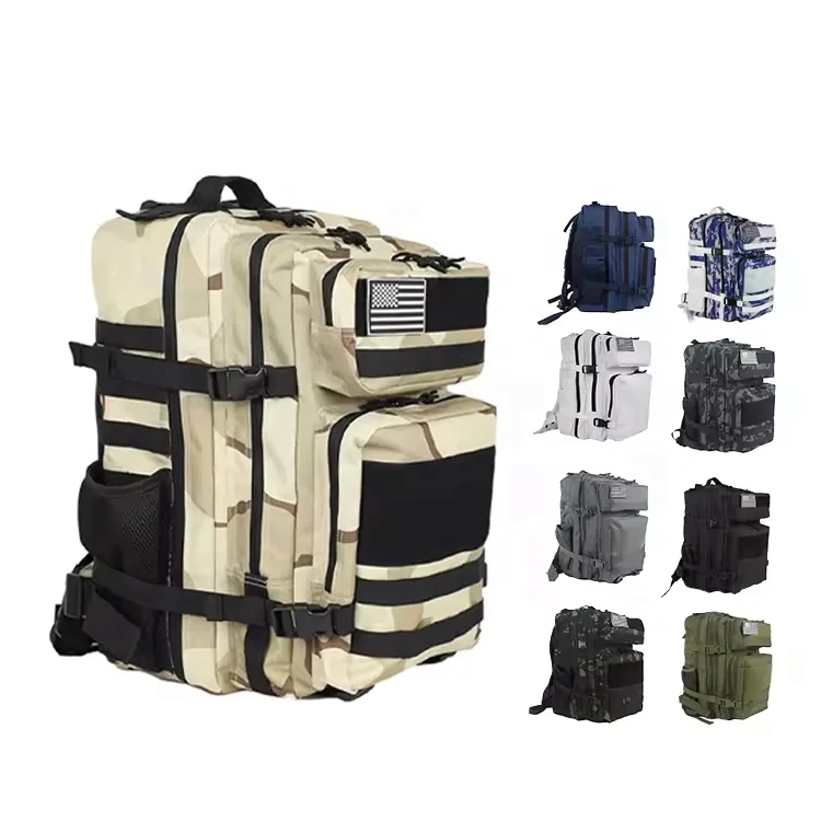 OEM Acceptable Outdoor Hiking Backpack 900D Oxford 15L 25L 45L Tactical Backpack for Men Trekking Shoulder Bag
