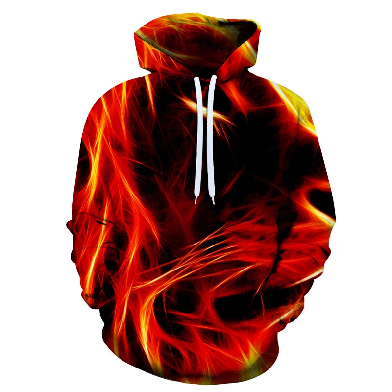 

Black and red line patterned hoodie 3D sublimate sweater