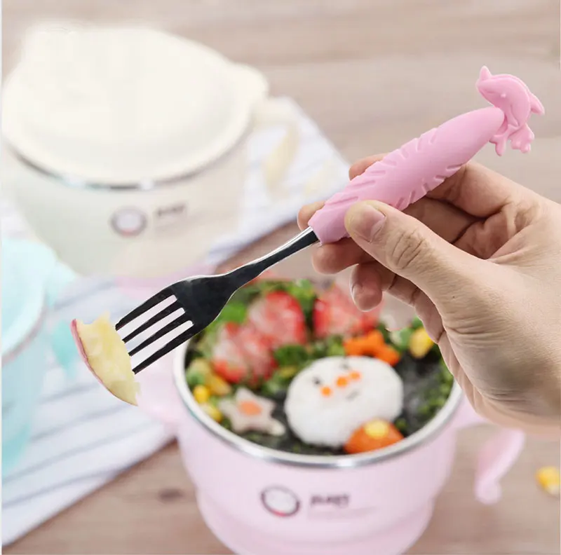 baby plate with spoon and fork set