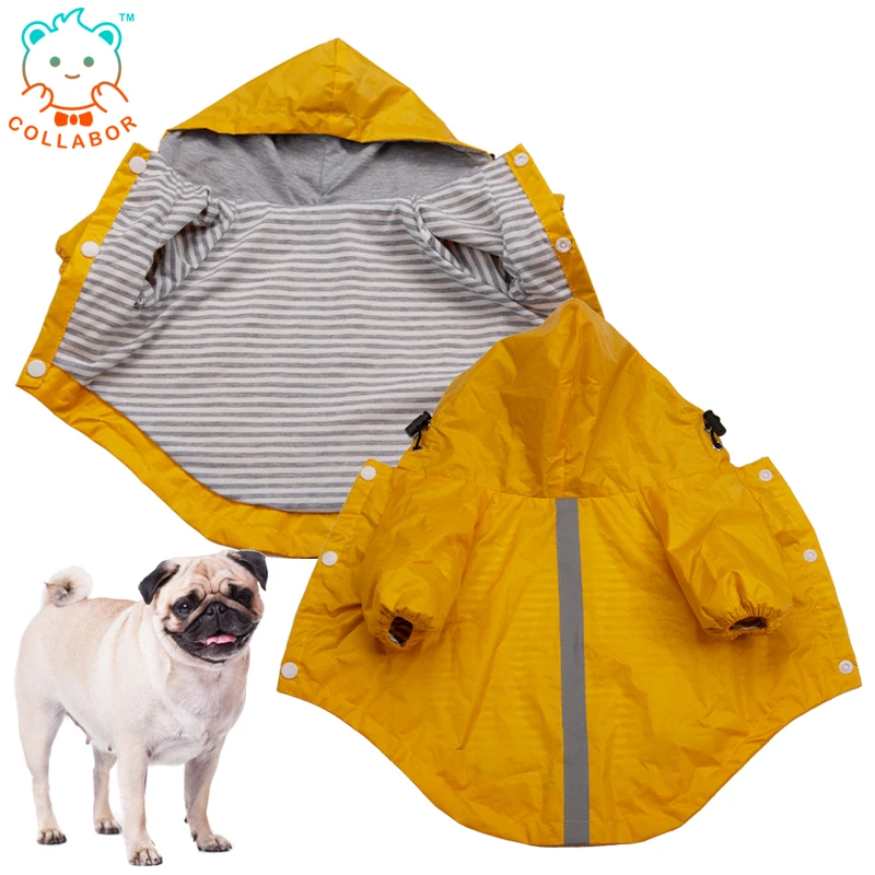 

COLLABOR Fashionable Larger Reflective dog labrador rain coat Jacket Wholesale Factory Dog Rain Waterproof Coat For Dogs, Solid, digital print