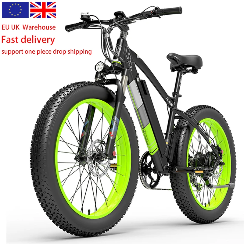 LANKELEISI XC4000 1000w electric bicycle fat tire bike 48v 17.5ah lithium battery ebike 26 inch electric mountain bike