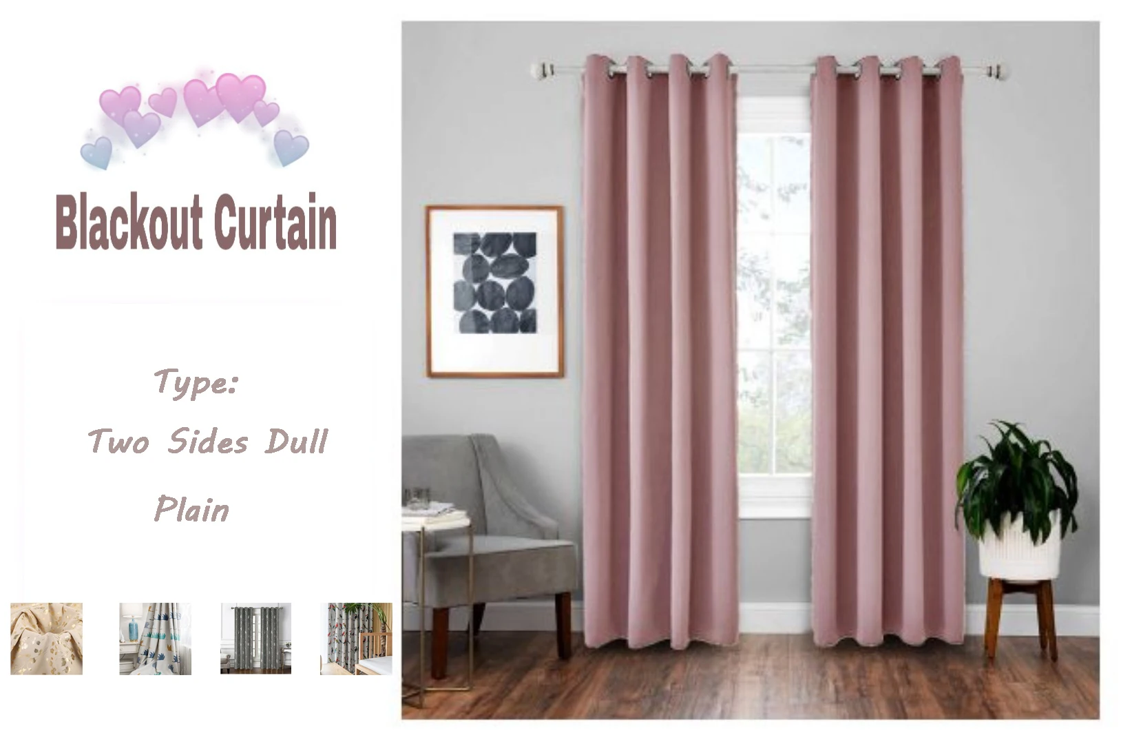 3 Pass Blackout Fabric 200gsm280gsm Full Dull Blackout Embossed Fabric