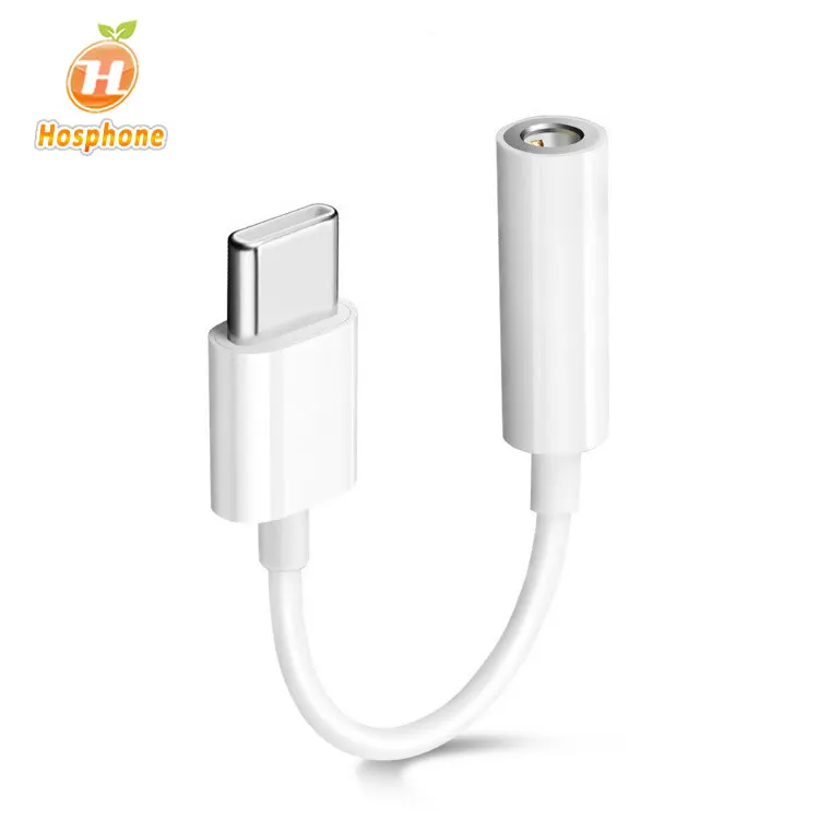 

2019 High quality USB Type-C Male to Female 3.5mm AUX Jack Plug Convertor Headphone Adapter Earphone OTG Cable for huawei xiaomi, White/black