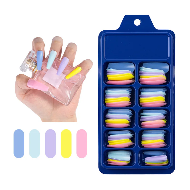 

100pcs/Box Professional Color False Long Nail Tips Full False Artificial Nails Tips