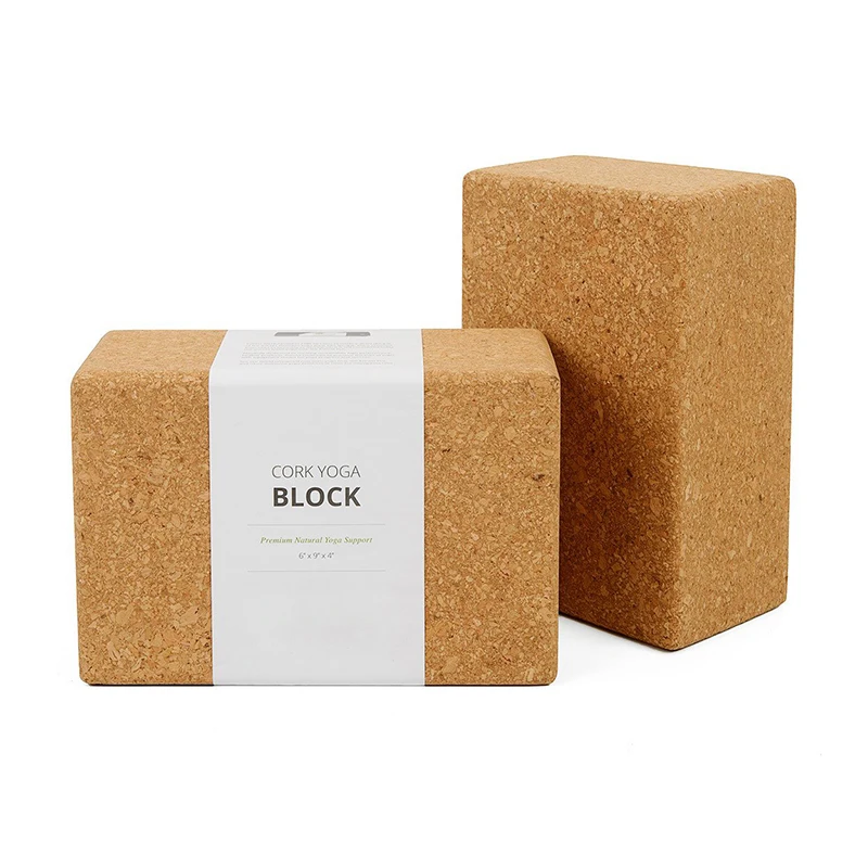 

Wholesale Eco Friendly High Quality Custom Logo Recyclable Natrual Cork Yoga Block, Wooden color