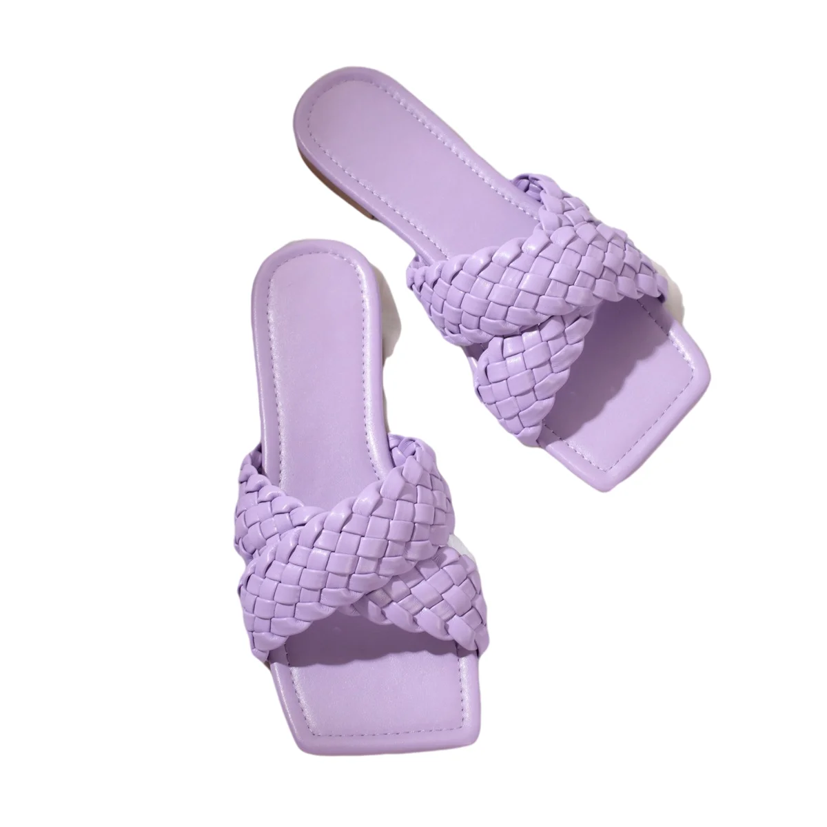 

New High Quality Women Shoes Slippers Candy Color Leather Flat Sandals