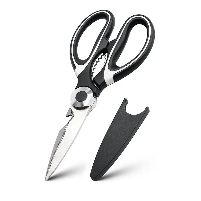 

YiJia 8" Premium Kitchen Shears - Ultra Sharp Stainless Steel Blades - Multipurpose Scissors for Cutting Herbs Meats Poultry