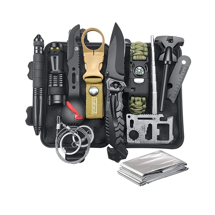 

kit_survival Survivor Outdoor Camping survival kit set military outdoor, Multi-colors