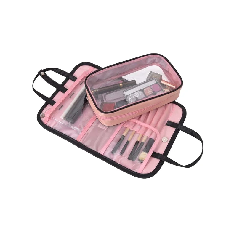 

Yaeshii Wholesales Foldable OEM Travel Toiletry Hanging Waterproof Clear Cosmetic Bag With Handle