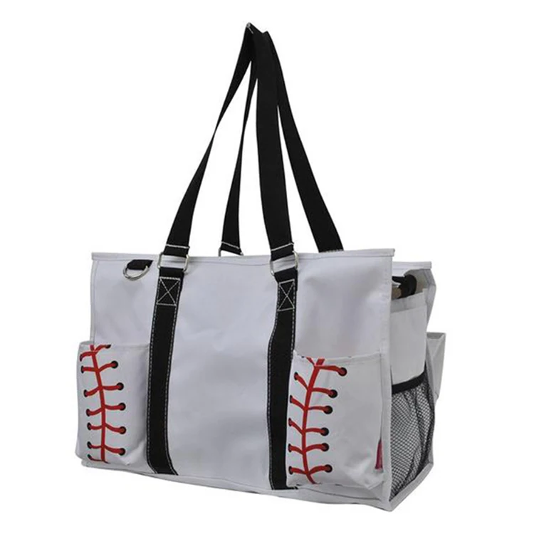 

A2195 Portable Large Capacity Women Tote Bag Softball Printing Pouch Outdoor Canvas Backpack Storage Travel Sports Handbags, As pic