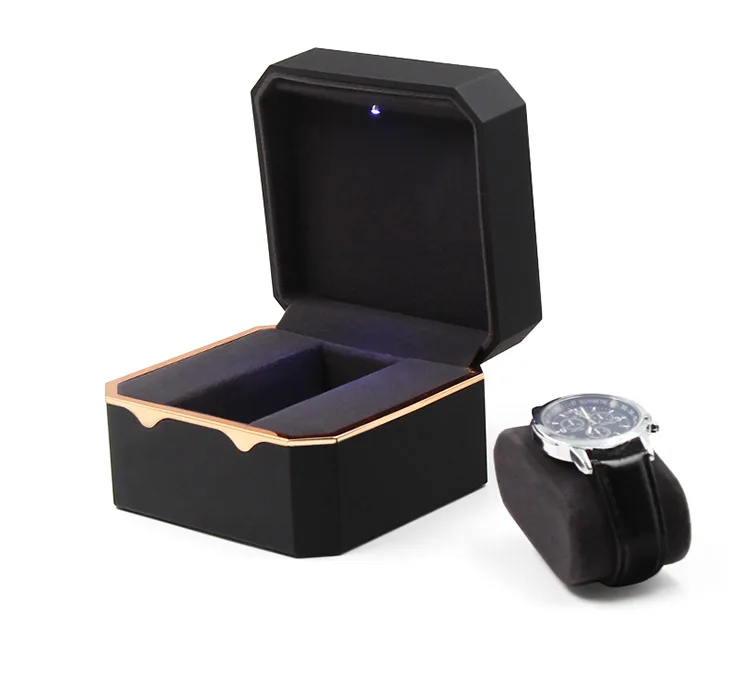 

luxury stock led light watch gift box packaging display watch box, Standard