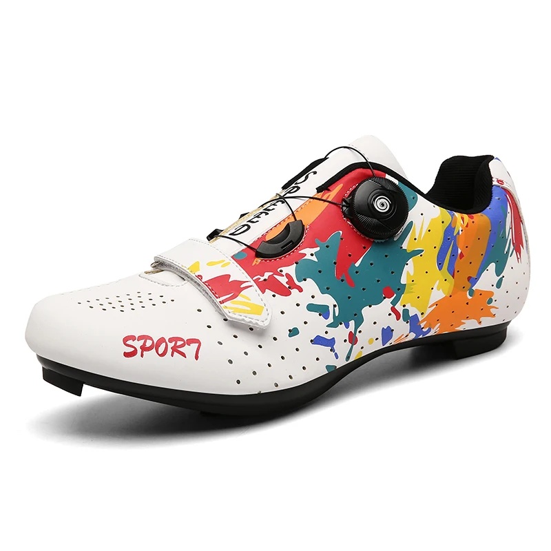

Road Cycling Shoes Fast Spinning Bike Shoes Mountain Bicycle Cycling Shoes, White