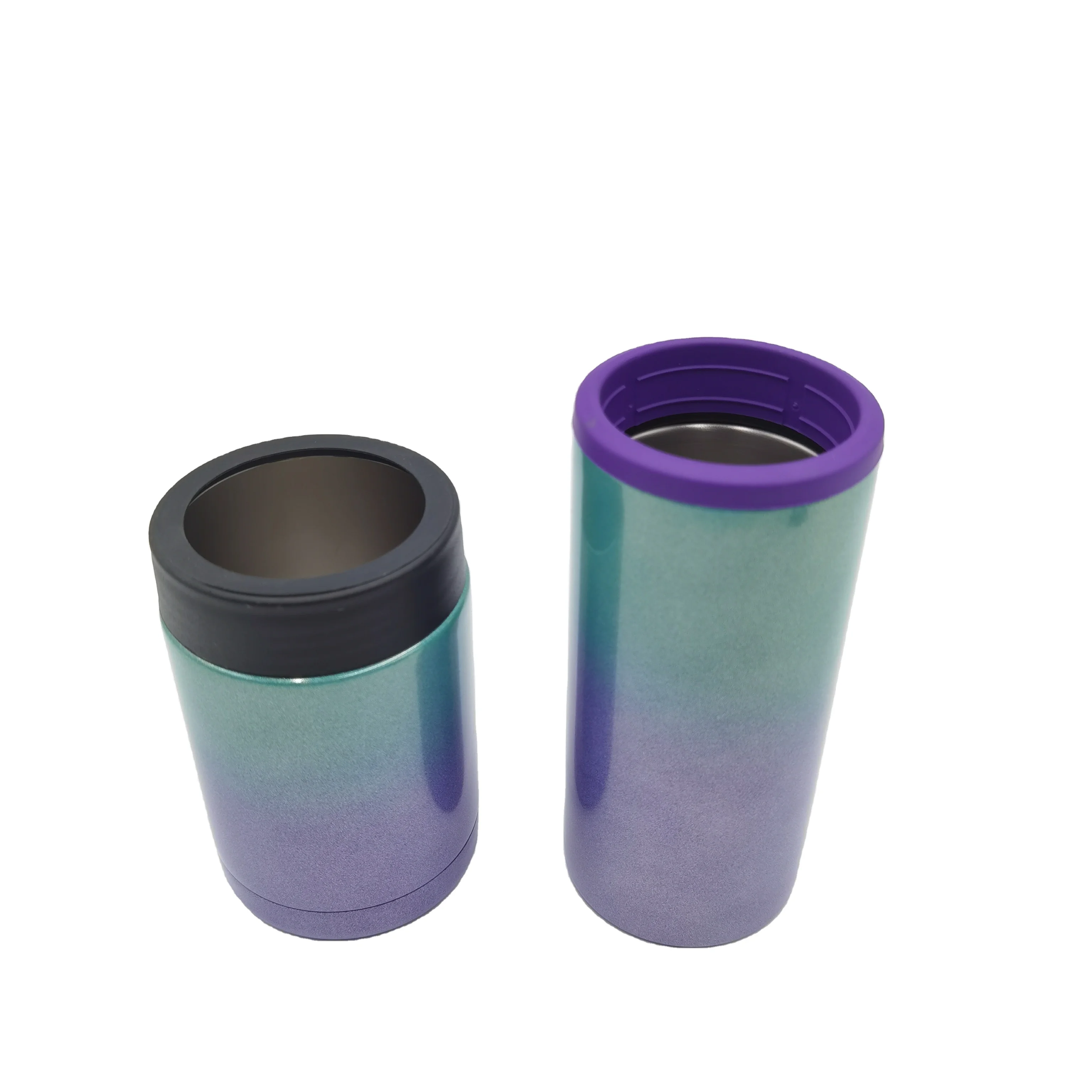 

stainless steel insulated bottle cooler mini cooler 12oz Slim Can Cooler, Yellow