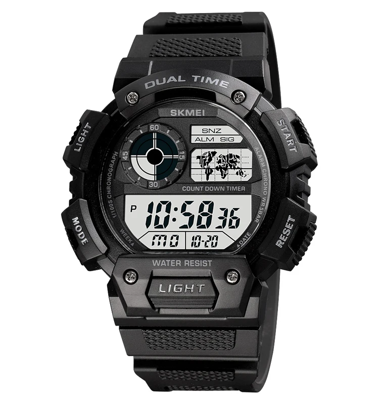

SKMEI 1723 Fashion Waterproof Sports Digital Dual Time Watch, 5 colors