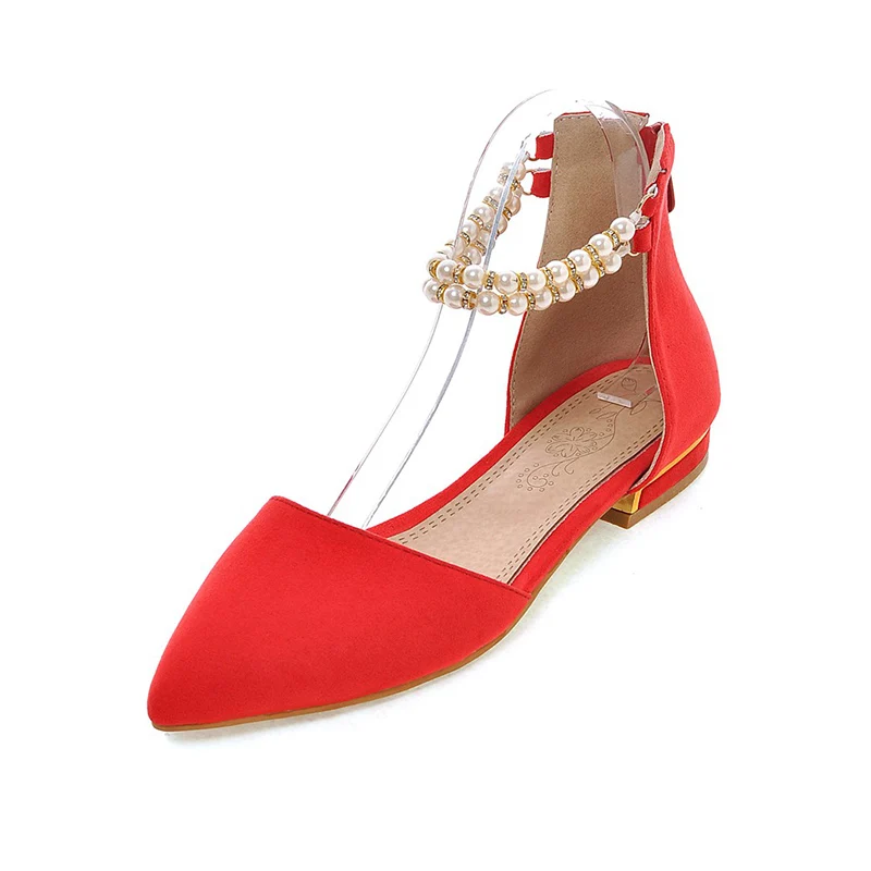 

Women's Stylish Low Heel Pointed Head Back Zipper Ladies Sandals, Black/grey/red